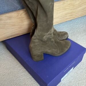 Stuart Weitzman tieland over the knee suede boots.